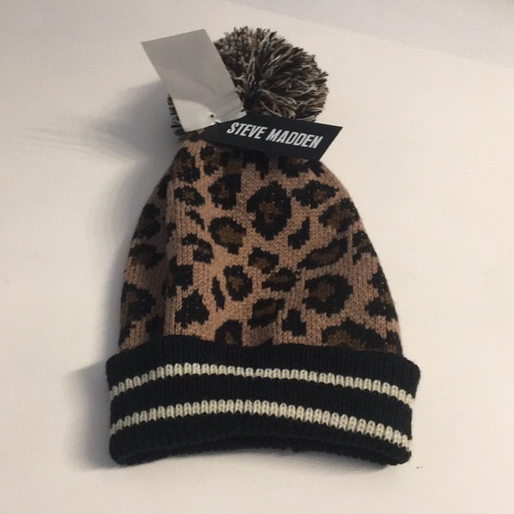 STEVE MADDEN leopard print Tuque One Size - Picture 1 of 5